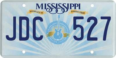 MS license plate JDC527