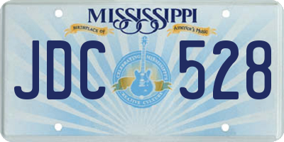 MS license plate JDC528
