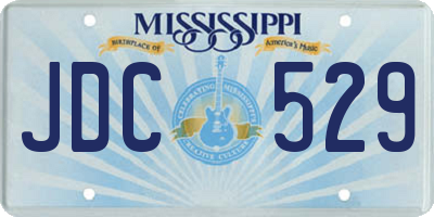 MS license plate JDC529