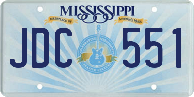 MS license plate JDC551