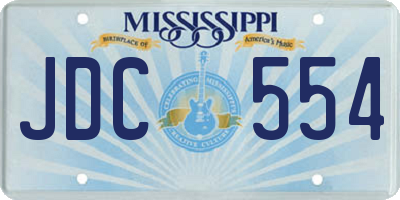 MS license plate JDC554