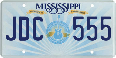 MS license plate JDC555