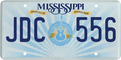 MS license plate JDC556