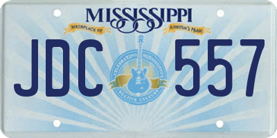 MS license plate JDC557