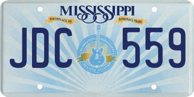 MS license plate JDC559