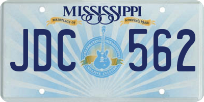 MS license plate JDC562