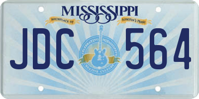 MS license plate JDC564