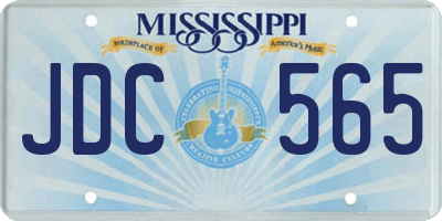 MS license plate JDC565