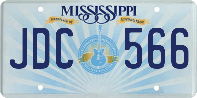 MS license plate JDC566