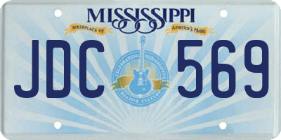 MS license plate JDC569