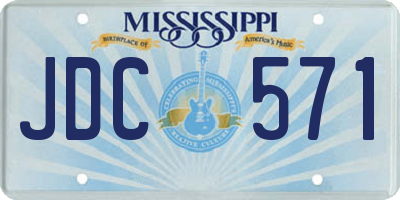 MS license plate JDC571