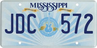 MS license plate JDC572