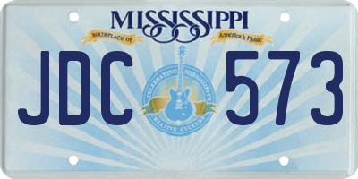MS license plate JDC573