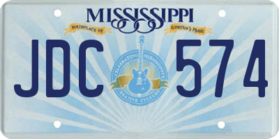 MS license plate JDC574