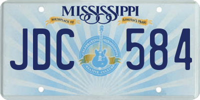 MS license plate JDC584