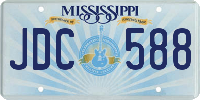 MS license plate JDC588