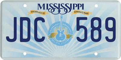 MS license plate JDC589