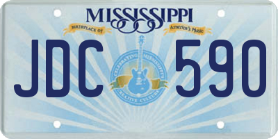 MS license plate JDC590