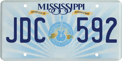 MS license plate JDC592