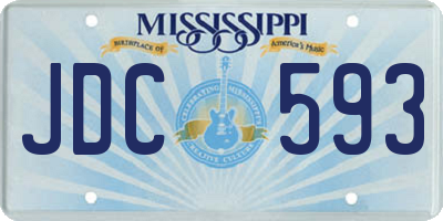 MS license plate JDC593