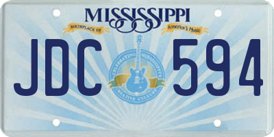 MS license plate JDC594