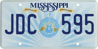 MS license plate JDC595