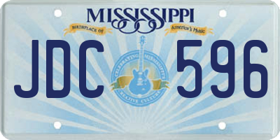 MS license plate JDC596