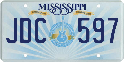 MS license plate JDC597