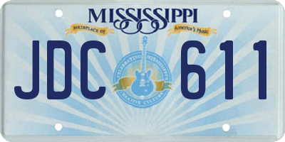 MS license plate JDC611