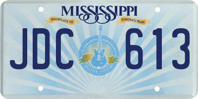 MS license plate JDC613