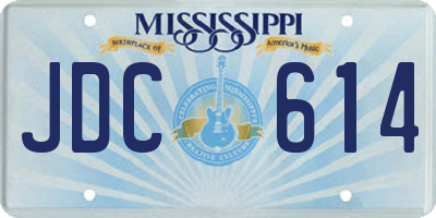 MS license plate JDC614