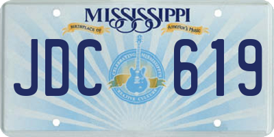 MS license plate JDC619