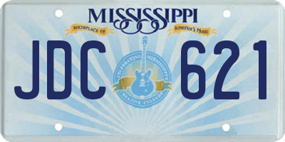 MS license plate JDC621