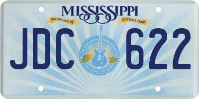 MS license plate JDC622