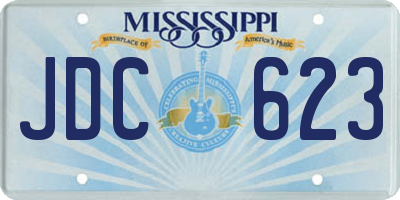 MS license plate JDC623
