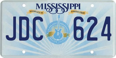 MS license plate JDC624