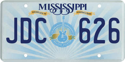 MS license plate JDC626