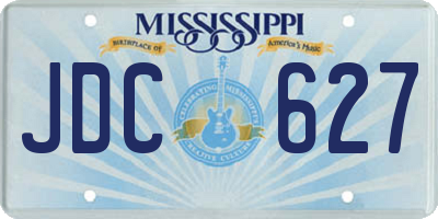 MS license plate JDC627