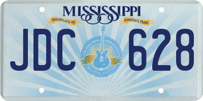 MS license plate JDC628