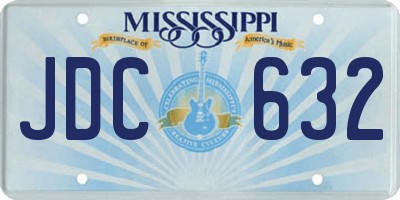 MS license plate JDC632
