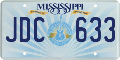 MS license plate JDC633
