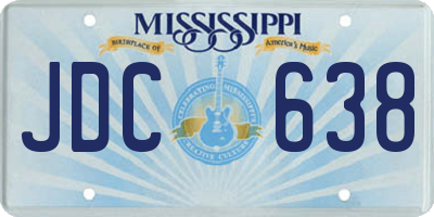 MS license plate JDC638