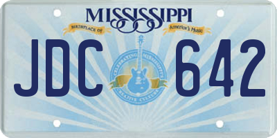 MS license plate JDC642