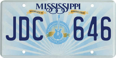 MS license plate JDC646