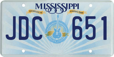 MS license plate JDC651