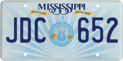 MS license plate JDC652