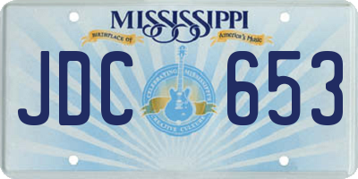 MS license plate JDC653