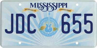 MS license plate JDC655