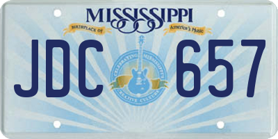 MS license plate JDC657