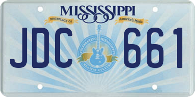 MS license plate JDC661